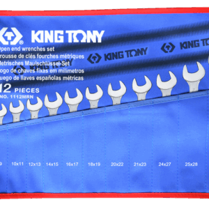12 pcs DOUBLE OPEN END WRENCH SET METRIC TETORON - KING TONY