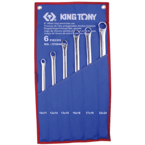 6 pcs. 0° OFFSET RING WRENCH SET - KING TONY