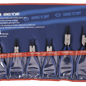6pcs INTERNAL & EXTERNAL CIRCLIP PLIERS SET - KING TONY