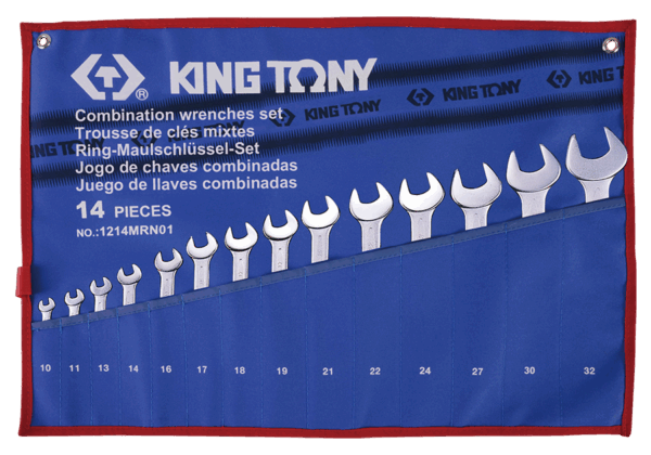 14 pcs COMBINATION WRENCH SET METRIC TETORON - KING TONY