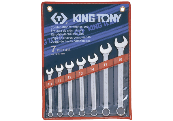 7 pc Combination wrench set KING TONY 10-19mm  METRIC