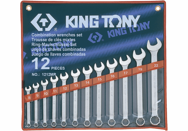 12 pcs 8-22mm COMBINATION WRENCH SET METRIC - KING TONY