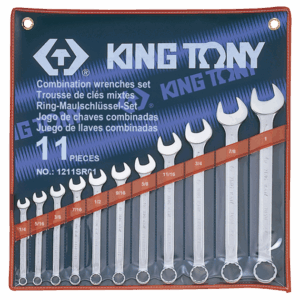 11 pcs COMBINATION WRENCH SET SAE - KING TONY