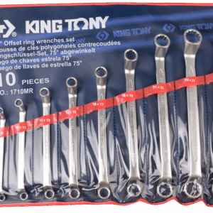 10 pcs 75°OFFSET BOX END WRENCH SET METRIC - KING TONY