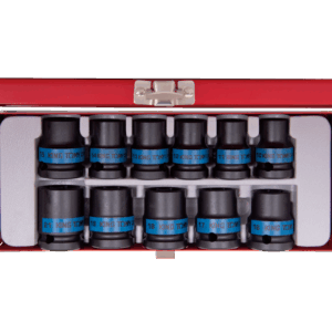 1/2 DR.11 pcs IMPACT SOCKET SET METRIC BLACK - KING TONY