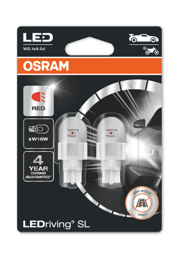 LEDRIVING 12V W16W - RED OSRAM