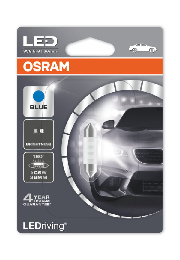 LEDRIVING 12V C5W - 36MM - BLUE OSRAM