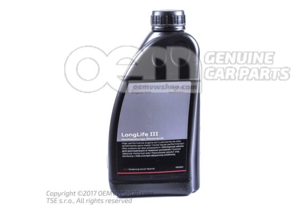 0W30 LONGLIFE III FE MOOTORIÕLI AUDI 1L