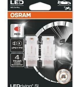 LEDRIVING 12V P27/7W RED OSRAM