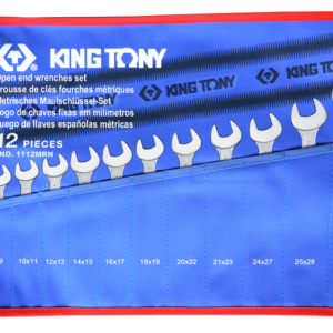 12 pcs DOUBLE OPEN END WRENCH SET METRIC TETORON - KING TONY