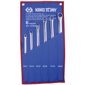 6 pcs. 0° OFFSET RING WRENCH SET - KING TONY