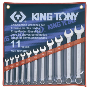 11 pcs COMBINATION WRENCH SET SAE - KING TONY