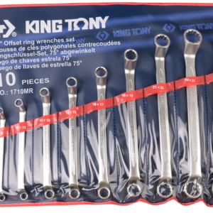 10 pcs 75°OFFSET BOX END WRENCH SET METRIC - KING TONY
