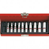 1/4 KUUSKANTPADRUNVÕTMETE KOMPLEKT L50mm 11os. - KING TONY