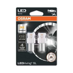 LED 12V 1.3W BAU15S - PY21W 2tk. OSRAM