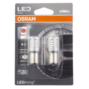 LED 1W 12V BA15s 2tk PUNANE OSRAM